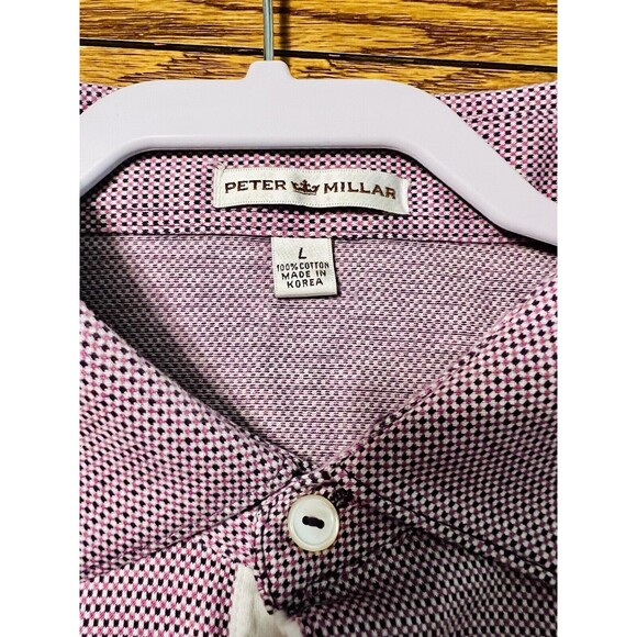 Peter Millar Summer Comfort Polo Shirt Large XL Golf Mens Plaid Stripes LOT2 - Picture 3 of 15